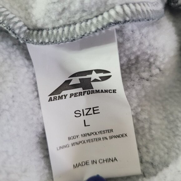 Army Performance Hoodie Gray Yellow Womens Large Military Family Sweatshirt - Picture 5 of 8